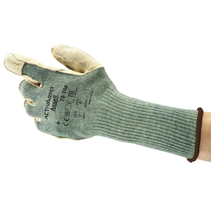 Ansell ActivArmr® 70-766 Cut Protection Gloves, Premium Leather for Superior Grip