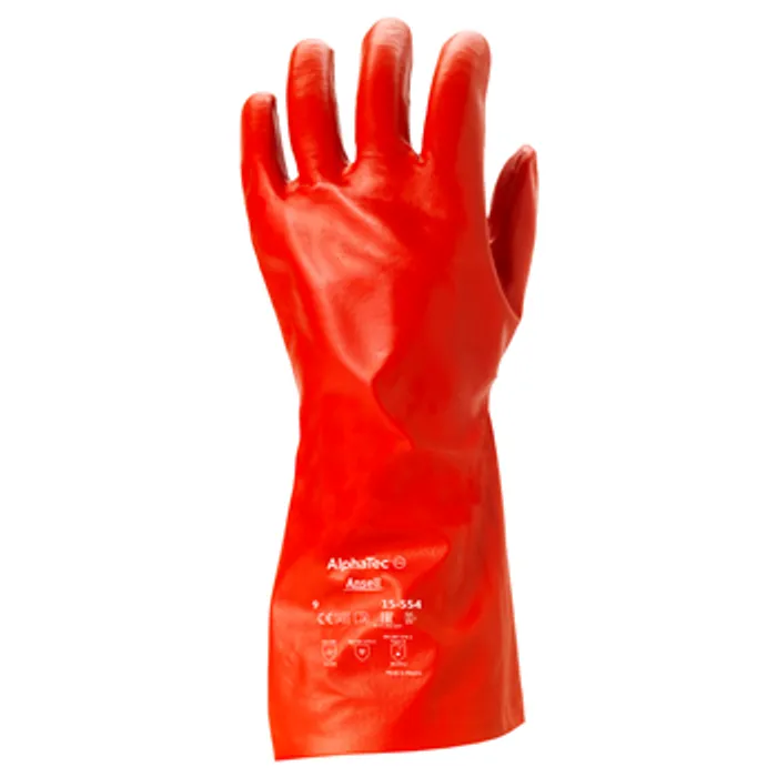 Ansell AlphaTec® 15-554 Polyvinyl alcohol coating chemical-resistant gloves