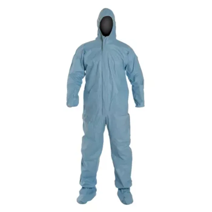 DuPont™ ProShield® 6 SFR, TM122S BU, Coverall w/ Std. Hood, Elastic Wrists, Attached socks, Serged Seams