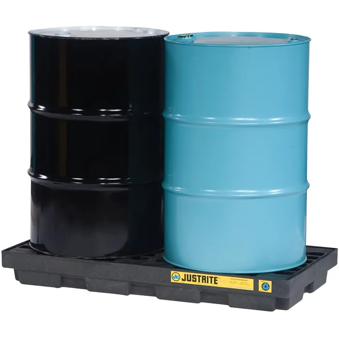 EcoPolyBlend™ Accumulation Center, 2 Drum, Recycled Polyethylene, Black