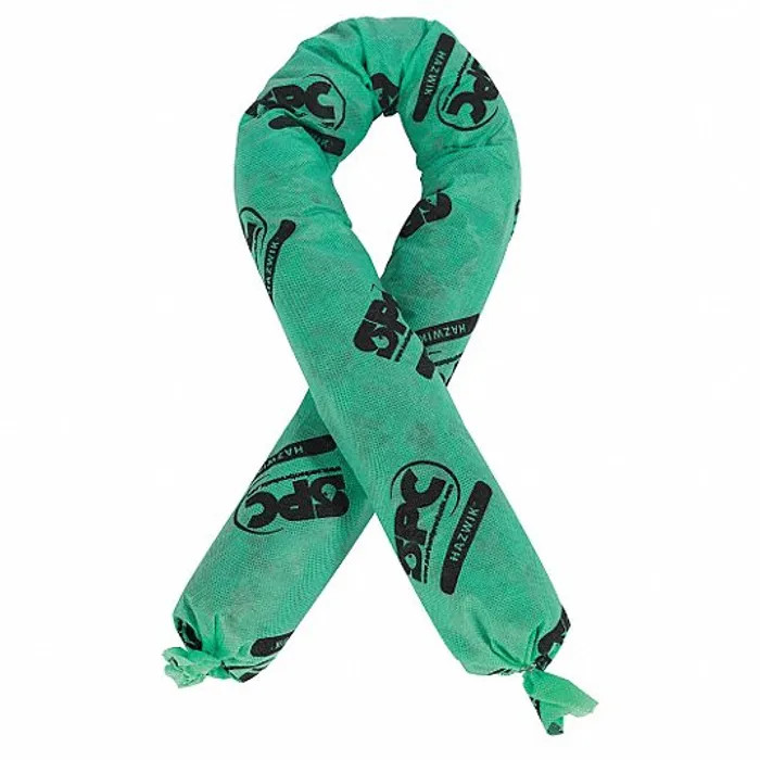 Sorbent Sock, Fluids Absorbed Harsh Chemicals, Size 3 in x 48 in (BOX of 12 EA)