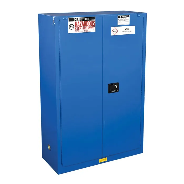 Sure-Grip® EX Hazardous Material Steel Safety Cabinet, 45 Gallon, 2 Self-Close Doors, Royal Blue